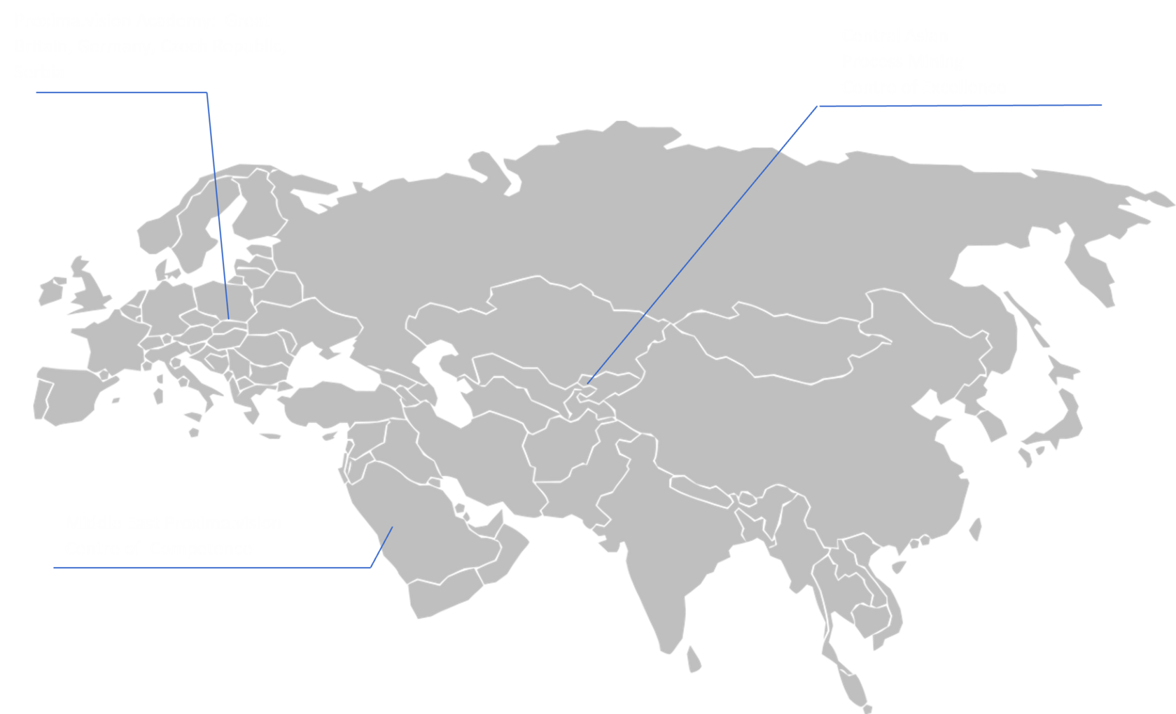 Proxima Academy — global presence map